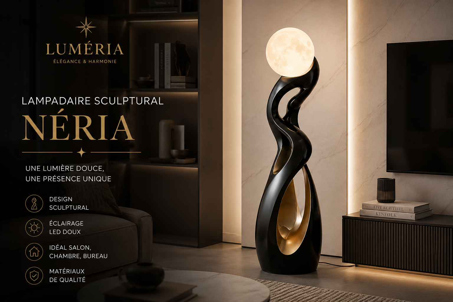 Lampadaire Sculptural NÉRIA