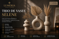 Ensemble de 3 Vases Sélène
