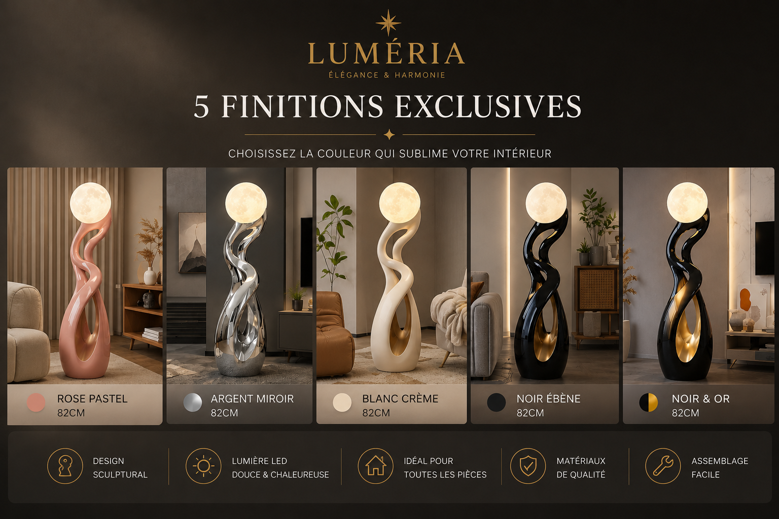 Lampadaire Sculptural NÉRIA